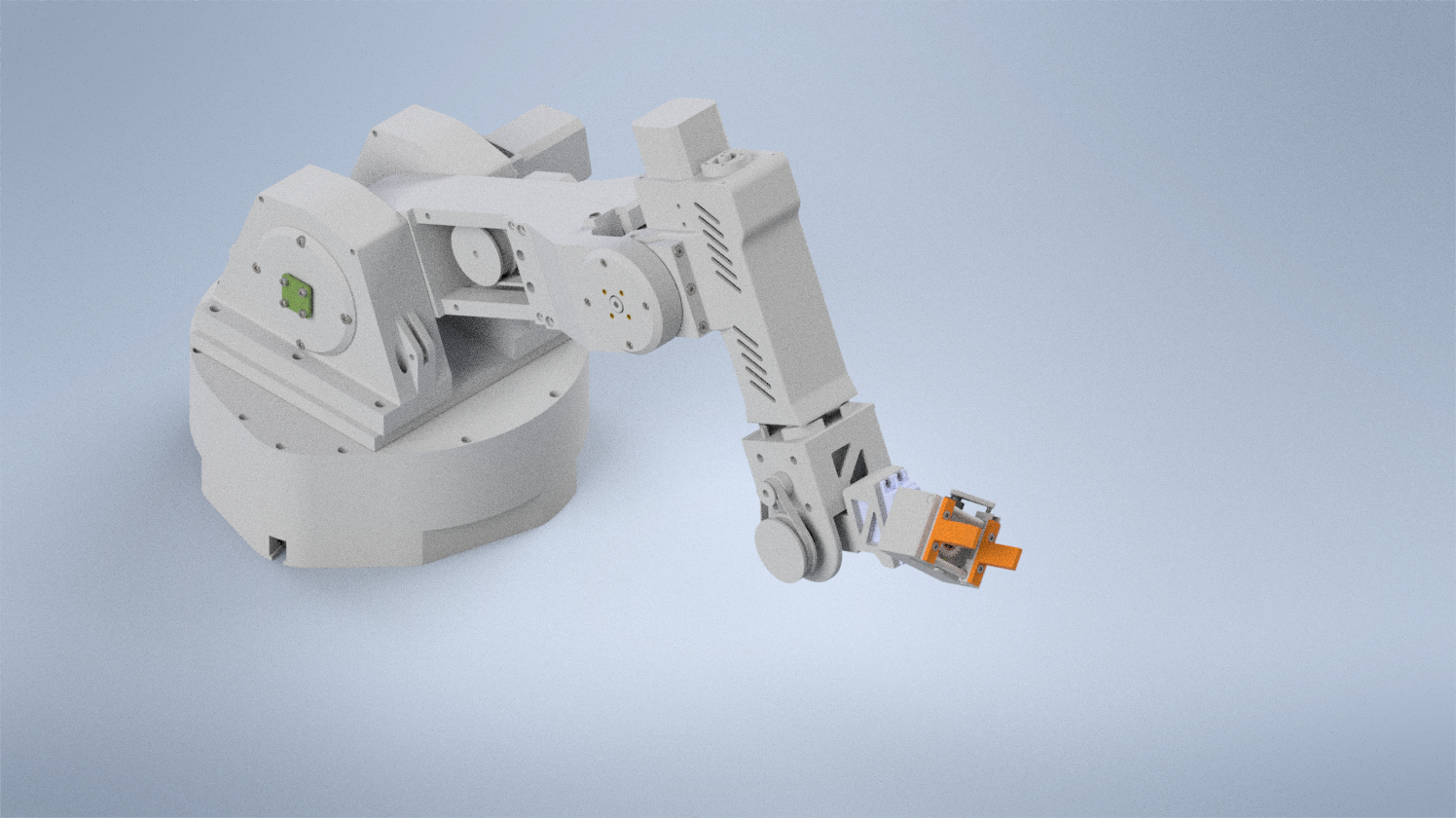 CAD render of the robotic arm