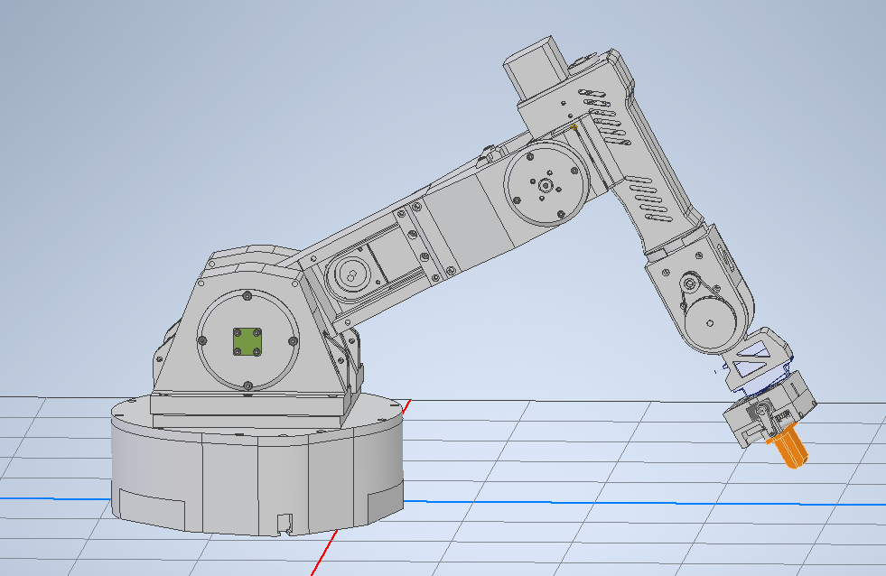 CAD render of the robotic arm